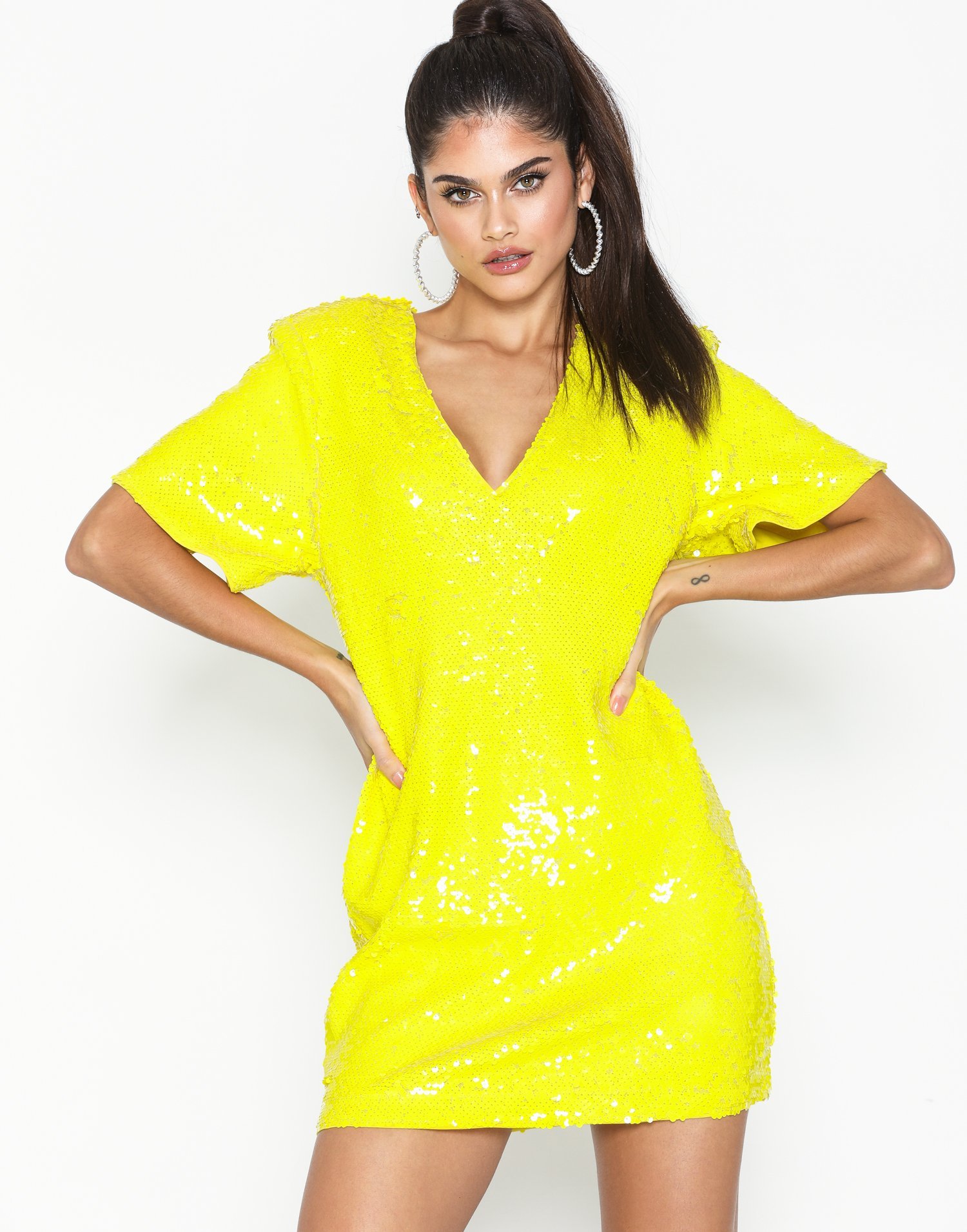 Yellow Sequin Dress